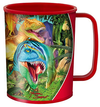 3D LiveLife Tazas originales - Sonrisas de Dino de Deluxebase. Taza de plástico de dinosaurios 3D Lenticular de 300ml para niños, con ilustraciones con licencia del reconocido artista Michael Searle