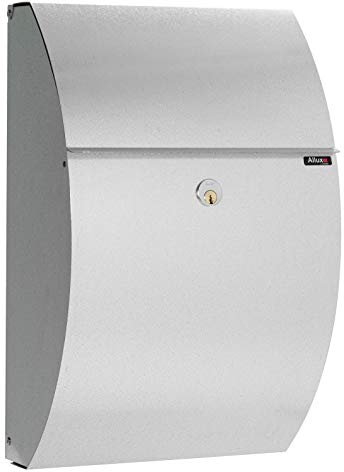 Allux 7000 F47471 Briefkasten groß | Wasserdichte Abschließbare Sichere Paketkasten | 510 x 320 x 195 mm | Galvanisiert
