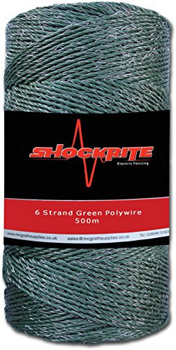 ShockRite Electric Fence Fencing Wire Green 500m