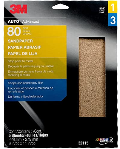 3M Papel de Lija 80 9 en X 11 en