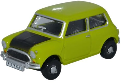 Mini Cooper, hellgrün/mattschwarz, Mr. Bean, Modellauto, Fertigmodell, Oxford 1:76