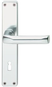 HOPPE Langschild Türdrückergarnitur für den Wohnbereich Aluminium silber eloxiert London 113/202SP PZ - Garnitur