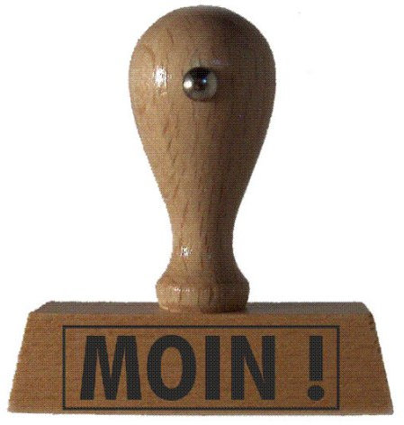 Sprüche-Stempel MOIN! vom Kaufhaus2010