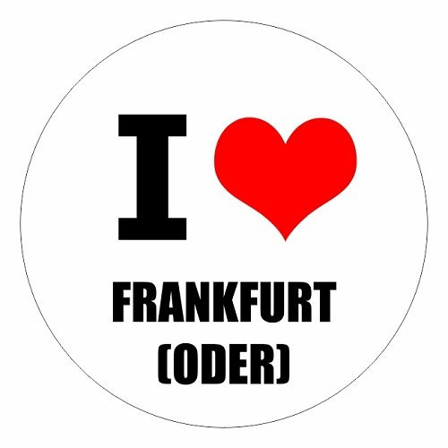 Kiwistar - Autoaufkleber - 5x5 cm - außen klebend - I love Frankfurt (Oder) für Auto, Laptop, Fahrrad, LKW, Motorrad Aufkleber mehrfarbig JDM Decal Sticker Racing