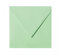 Paper24 50 quadratische Briefumschläge 125 x 125 mm, 12,5x12,5 cm, 120 g/m² mit Dreieckslasche Farbe: 12 Hellgrün