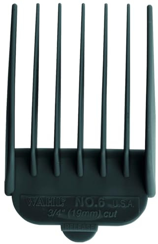 Wahl Professional Nylon Hair Clipper Combs No.6 19mm | Fits: Super Taper, Taper2000, Corded & Cordless Legend, Cordless Senior, Corded & Cordless Magic Clip, Balding