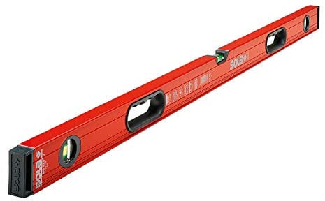 Sola Big Red 200 - Wasserwage 200 cm - mit Griffen - patentierte Sola-Focus Libelle - mit schockabsorbierenden Endkappen