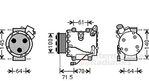 Van Wezel2500K235 Kompressor, Klimaanlage