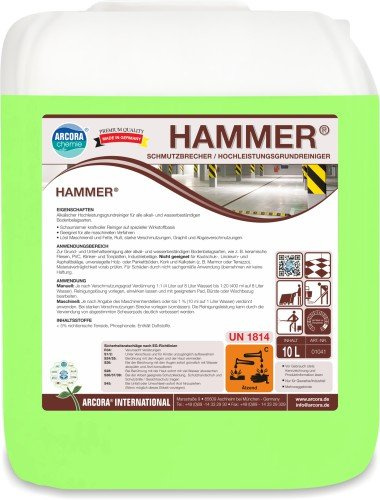 Arcora 01041 Hammer Schmutzbrecher/Hochleistungsgrundreiniger, 10 L