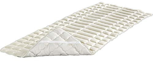 Badenia Bettcomfort 03883221 Spannauflage Merino Perkal 90 x 200 cm creme