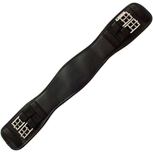 Hy Comfort Waffle Dressage Girth Black - Elastic Both Ends