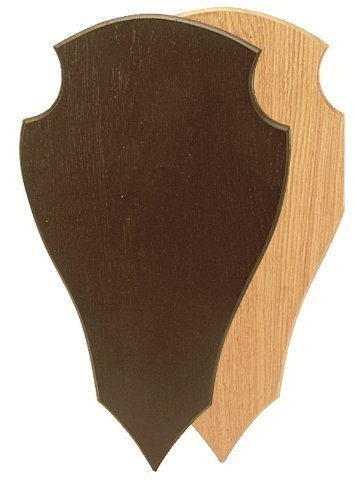 Jagd & Angelsport Schade Gehörnbrett für Rot und Damhirsch 40x22cm spitz - hell