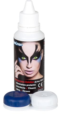 Zoelibat Eyecatcher 84063441-001 - Kombilösung für Kontaktlinsen, 60 ml, mit Behälter, Karneval, Fasching, Halloween