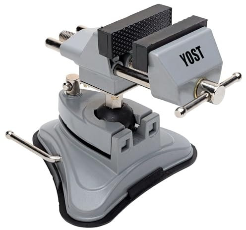 Yost Tools Yost V-275 Tragbarer Vakuum-Schraubstock, schwenkbar, Multi-Winkel, 7 cm Backenbreite, (1 Pack), Silber