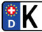 Werbetechnik Sotirios Papoutsis 2X Kennzeichen Aufkleber Schweiz Nummernschild Sticker (ca.2 cm)
