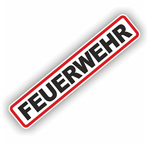 folien-zentrum Feuerwehr 18cmx3,5cm hochwertiger Auto Aufkleber Autosticker Car Sticker Autoaufkleber JDM Tuning OEM Decal Stickerbomb Bombing Fun 358