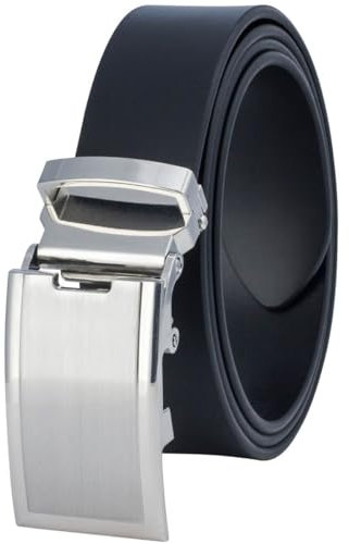 LINDENMANN Gürtel Herren Vollledergürtel aus Rindleder, 33 mm breit und 3,6 mm stark, kürzbar, Gürtel Herren Automatik, schwarz, Größe/Size:105, Farbe/Color:schwarz