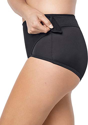 Leonisa postnataler Bauchgurt/Rückbildungsgürtel nach der Geburt - Miederhose Bauch Weg stark formend/Unterhose nach einem Kaiserschnitt-Schwarz-XL