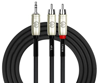 Kirlin 6 Feet 3.5mm Stereo Plug to Dual RCA Plug Y-Cable