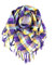 trendfinding Tuch Halstuch Sommertuch Schal Tuch kariert Karomuster mit Fransen Karo Viscose Viskose (lila)