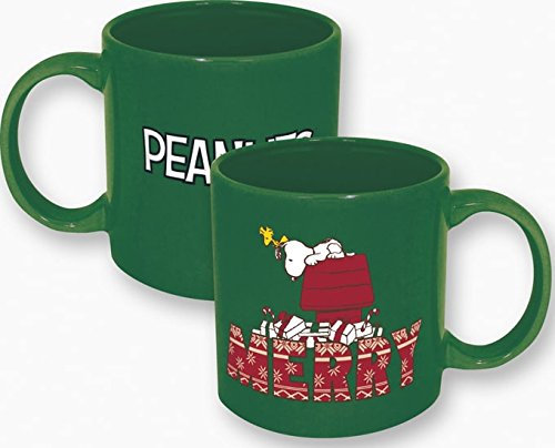ICUP 15326 Peanuts Snoopy Merry - Taza de cerámica, multicolor