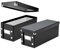 Snap-N-Store CD Storage Box - 2 Pack - Durable 5.1 x 5.1 x 13.2 Inch Disc Holders with Lids to Store up to 165 Discs - Black