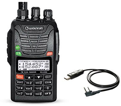 WOUXUN KG-UV6D 4m/2m 66-88/136-174MHz Tragbares BOS Tonruf-I Amateurfunk Dualband PMR-Handfunkgerät Mit USB Programmier-Kabel Datenkabel