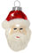 Sikora Christbaumschmuck Glas Ornament/WEIHNACHTSMANN - H:6cm