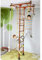 NiroSport Klettergerüst Indoor für Kinder M 1 in Rot Metallsprossen Indoor Sprossenwand für Kinderzimmer leicht montierbare Kletterwand Turnwand für max. Belastung bis 130 kg