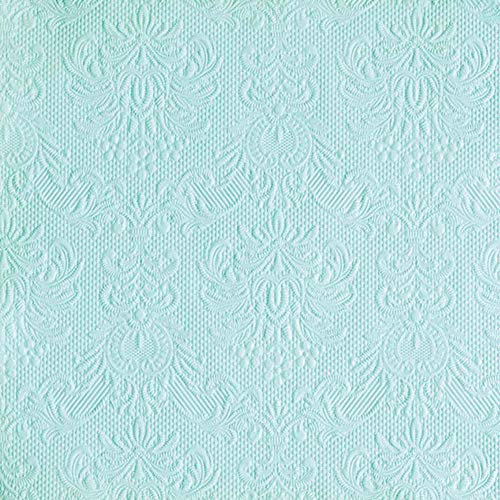 Ambiente - Servietten - Elegance - geprägt - aqua / hellblau