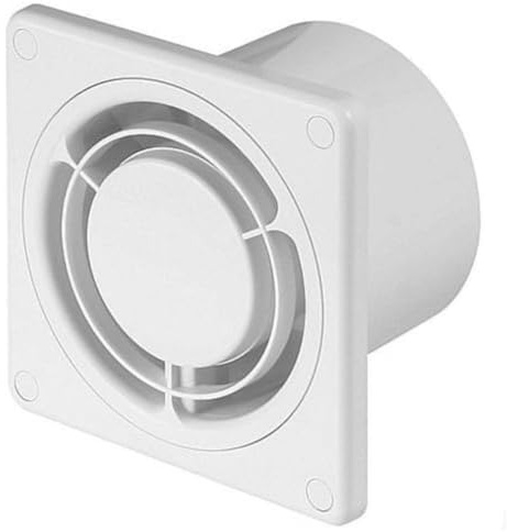 'Bathroom Exhaust Fan 100 mm Diameter 10 cm/Ring White Front Fan Ceiling Fan Wall TIME-LAG