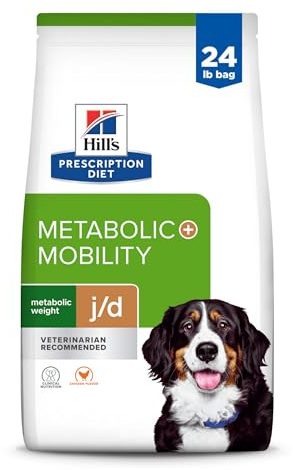 Hill's Prescription Diet Metabolic + Mobility, Weight + Joint Care Dry Dog Food, Chicken, 24 lb. Bag