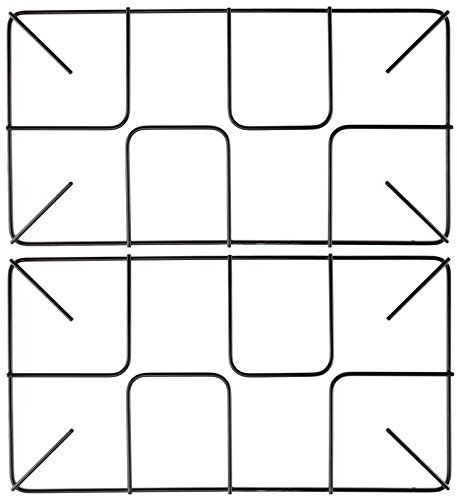 SPARES2GO Flat Gas Hob Pan Support Grid for Whirlpool Oven Cookers (Pack of 2, 455mm x 250mm, Large)