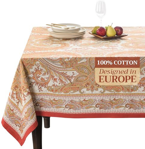 Maison d' Hermine du Kaschmir Tischdecke, 100% Baumwolle, Baumwolle, Mehrfarbig, 54 x 54 Zoll