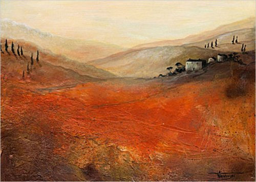empireposter Waldvogel, Anne - Toskana I - Kunstdruck Artprint Landschaftsgemälde Toscana Italien Grösse 70x50 cm