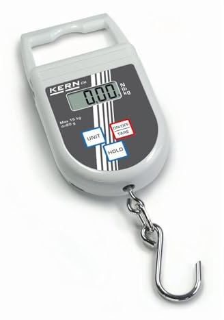 KERN Hängewaage CH 50K50 (Wägebereich 50 kg, Ablesbarkeit 50g, Hold-Funktion, inkl. Maßband herausziehbar, Universalwaage, für Kontrollwiegungen bei Wareneingang / -ausgang)