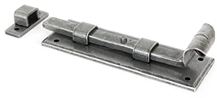 From The Anvil Pewter 6 Inch Straight Door Bolt