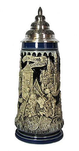 KING Bierkrug Deutschland Panorama Seidel 0,5 Liter Bierseidel KI 1111-blE 0,5L