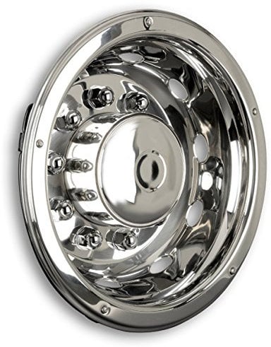 Hansen Styling Parts Universelle Radzierblende 22,5 Zoll mit aufgesetzten Radmutterkappen - Felgenauskleidung Tiefbett - Antriebsachse für LKW~
