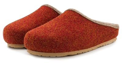 Pantoffelmann Filzclogs aus 70 % Wollfilz I Größen 37–47 I Atmungsaktive Hausschuhe mit rutschfester Sohle I Warme Pantoletten aus liebevoller Handarbeit I Filzhausschuhe für Damen & Herren