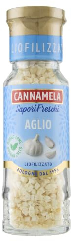 Cannamela - Liofilizzati, Aglio, Confezione da 27g. Gusto Fresco Naturale. Ideale per soffritti, sughi, zuppe, carni, pesce, patate, bruschette. Inumidire il prodotto prima di qualsiasi utilizzo