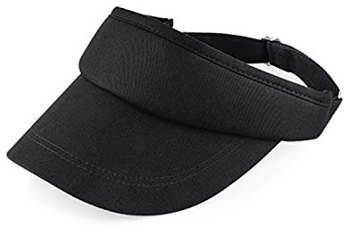 Beechfield Unisex B041.WHI Sports Visor - Black, One Size