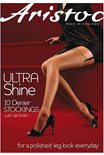 Aristoc Women's Red Illusion Hold-Up Stockings, Illusion, M-L
