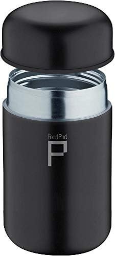 Pioneer FoodPod Flasque boîte Isotherme à Double paroi pour Nourriture en Acier Inoxydable – 400ML, Noir, 6 Heures Chaud/Froid, antifuite
