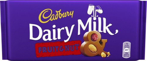 Cadbury Fruit & Nut Schokolade 2 x 200 g – cremige Milchschokolade mit Mandeln und getrockneten Trauben – leckere Süßigkeit mit vollmundigem Geschmack – Frucht & Nuss