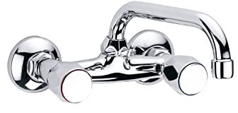 Clever 97973 Grifo de Cocina Bimando Caño Corto, Urban, Cromado