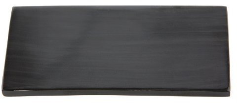 Unbekannt Büffelhorn-Platte, Schwarz, Rechteckig, Geschliffen und Poliert, Handgefertigt (Turning, Carving, Grinding), Teller, DISHWARE_PLATE