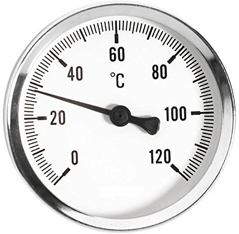 100mm 0-120C Thermo Wasser Öltemperaturanzeige 1/2 Zoll Heckeinstieg Thermometer