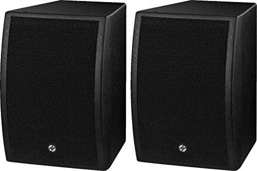 Monacor CLUB-1TOP Professionelles Beschallungslautsprecherboxen-Paar, 2x 100W, schwarz