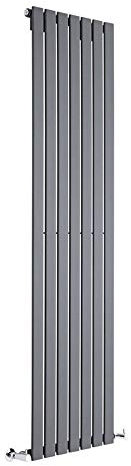 Milano Alpha Anthracite Vertical Single Flat Panel Radiator - 1780mm x 490mm